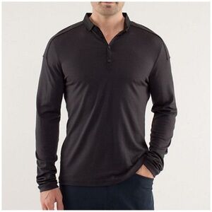 Lululemon Men's Long Sleeve Transit Polo Black